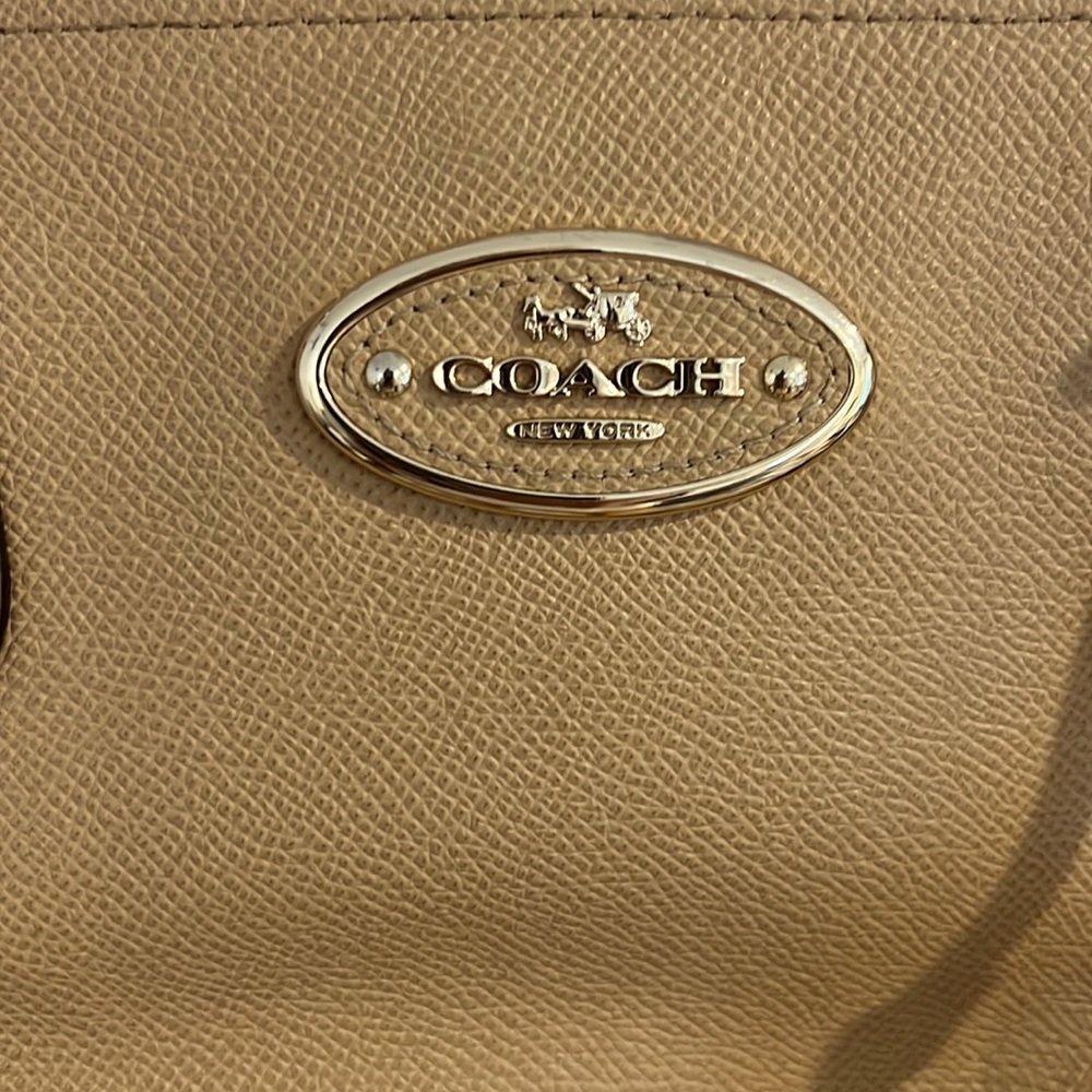 Coach tan tote bag